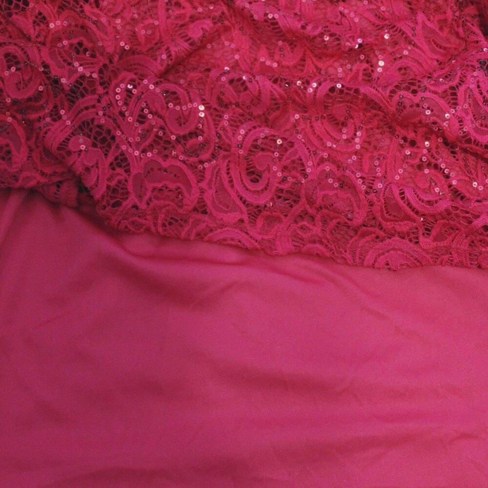 Liz Claiborne Sequin Lace Mesh Dress Lined Size 10 - Picture 8 of 9